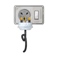Illustration of plug and socket vector