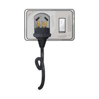Illustration of plug and socket vector