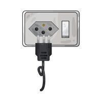 Illustration of plug and socket vector