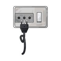 Illustration of plug and socket vector