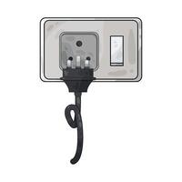 Illustration of plug and socket vector