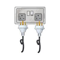 Illustration of plug and socket vector
