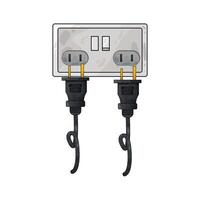 Illustration of plug and socket vector
