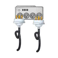 Illustration of plug and socket vector