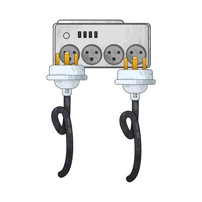 Illustration of plug and socket