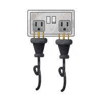 Illustration of plug and socket vector
