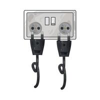 Illustration of plug and socket vector