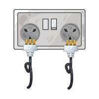 Illustration of plug and socket vector