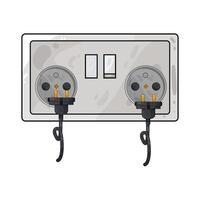 Illustration of plug and socket vector