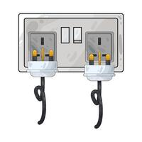 Illustration of plug and socket vector