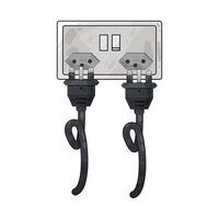 Illustration of plug and socket vector