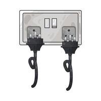 Illustration of plug and socket vector