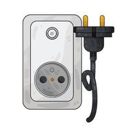 Illustration of plug and socket vector