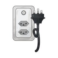 Illustration of plug and socket vector