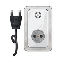 Illustration of plug and socket vector