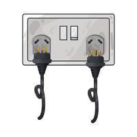 Illustration of plug and socket vector