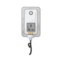 Illustration of plug and socket vector