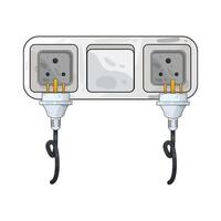 Illustration of plug and socket vector