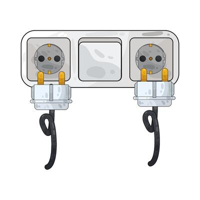 Illustration of plug and socket
