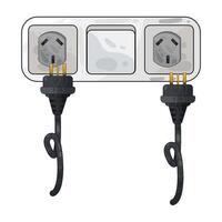 Illustration of plug and socket vector