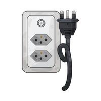 Illustration of plug and socket vector