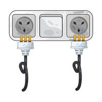 Illustration of plug and socket vector