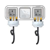 Illustration of plug and socket vector