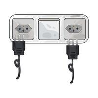 Illustration of plug and socket vector