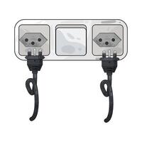 Illustration of plug and socket vector