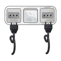 Illustration of plug and socket vector