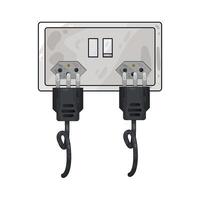 Illustration of plug and socket vector