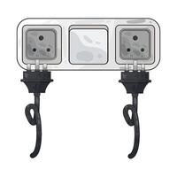 Illustration of plug and socket vector