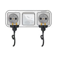 Illustration of plug and socket vector