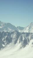 big mountain peaks at sunny day video