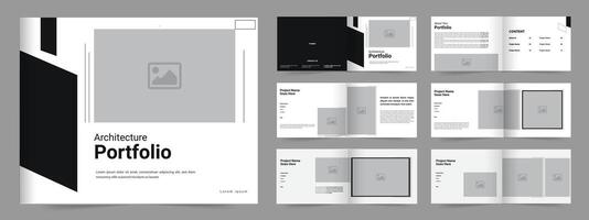 Landscape Architecture Portfolio Layout , Architecture and interior Portfolio Layout vector