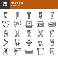 Barber Shop element Outline Icon vector