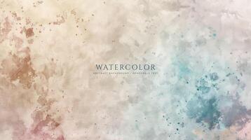 Abstract horizontal watercolor background. Neutral light colored empty space background illustration vector