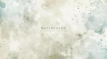 Abstract horizontal watercolor background. Neutral light colored empty space background illustration vector