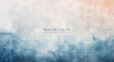 Abstract horizontal watercolor background. Neutral light colored empty space background illustration vector