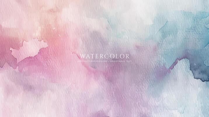 Abstract horizontal watercolor background. Neutral light colored empty space background illustration