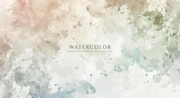 Abstract horizontal watercolor background. Neutral light colored empty space background illustration vector