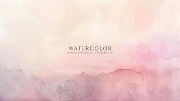 Abstract horizontal watercolor background. Neutral light colored empty space background illustration vector