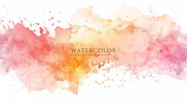Abstract horizontal watercolor background. Neutral light colored empty space background illustration