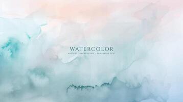 Abstract horizontal watercolor background. Neutral light colored empty space background illustration vector