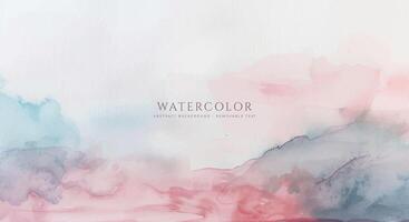 Abstract horizontal watercolor background. Neutral light colored empty space background illustration vector
