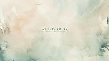 Abstract horizontal watercolor background. Neutral light colored empty space background illustration vector