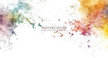 Abstract horizontal watercolor background. Neutral light colored empty space background illustration vector