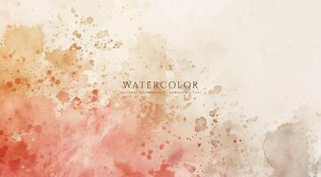 Abstract horizontal watercolor background. Neutral light colored empty space background illustration vector