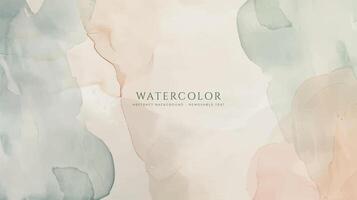 Abstract horizontal watercolor background. Neutral light colored empty space background illustration vector