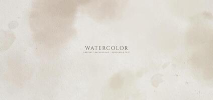 Abstract horizontal watercolor background. Neutral light colored empty space background illustration vector